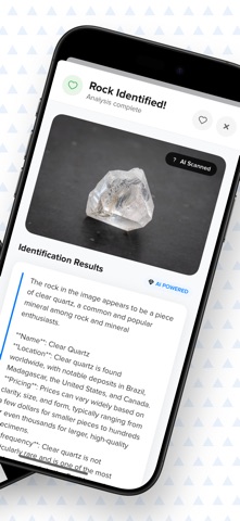 Rock ID app screen, second supplied App Store screenshot